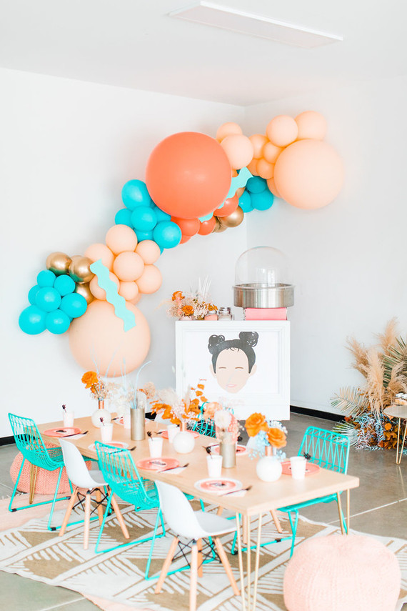 Balloon arch for girls birthday party