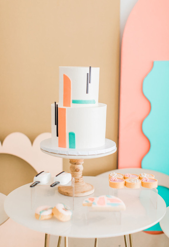 Modern birthday cake