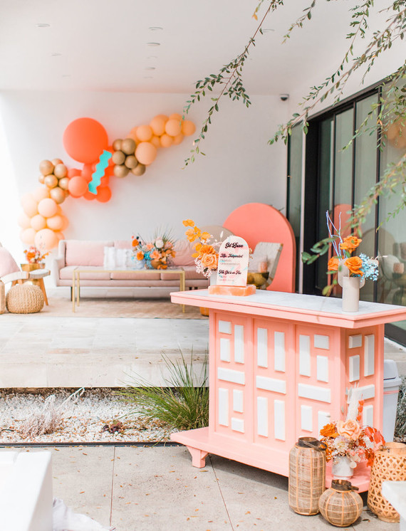 Coral bar for party