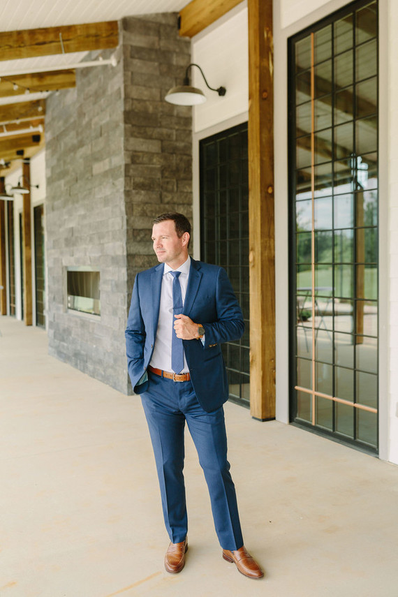 Navy groom's suit