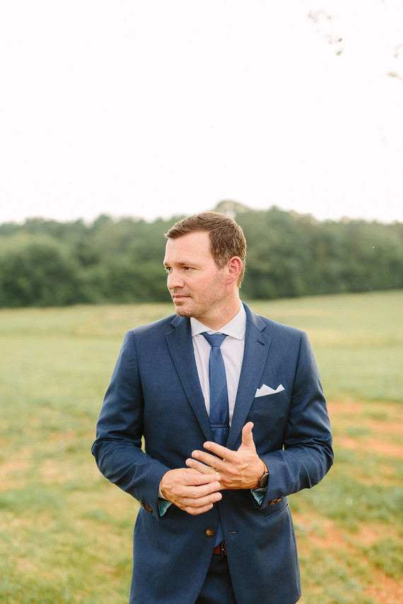 Navy groom's suit