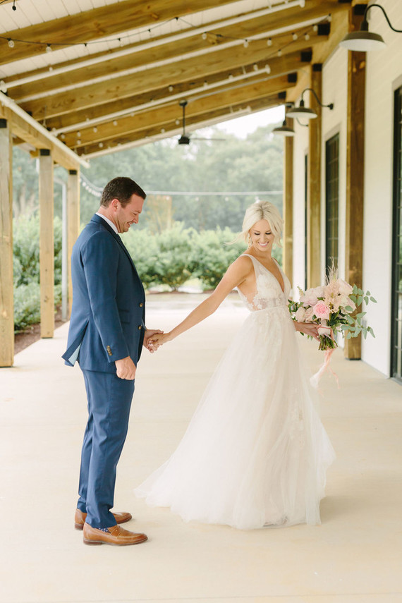 McKenna Bleuâ€™s blush + white North Carolina wedding