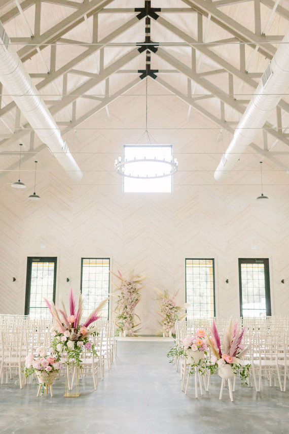 Blush + white wedding theme