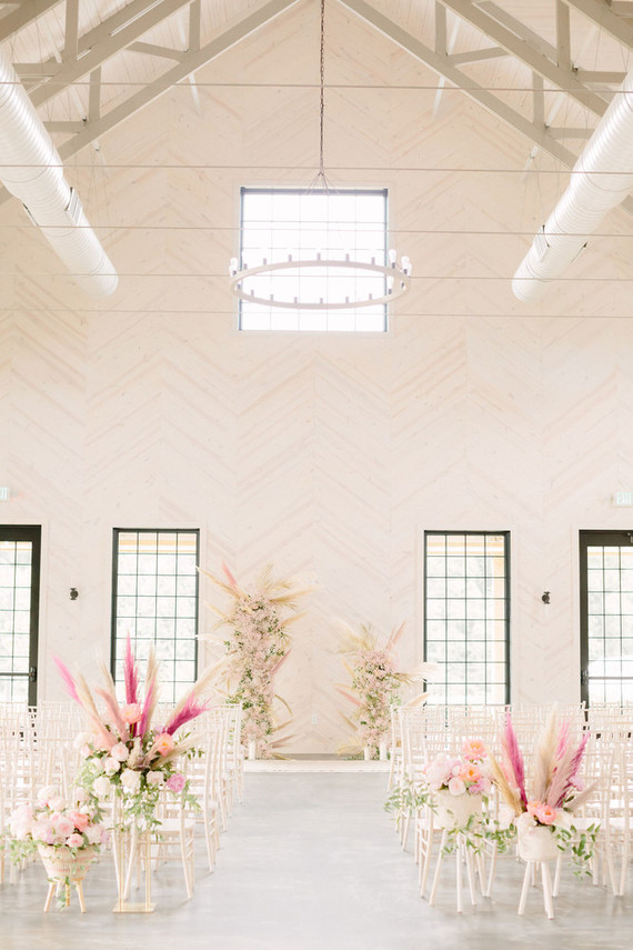 Blush + white wedding theme