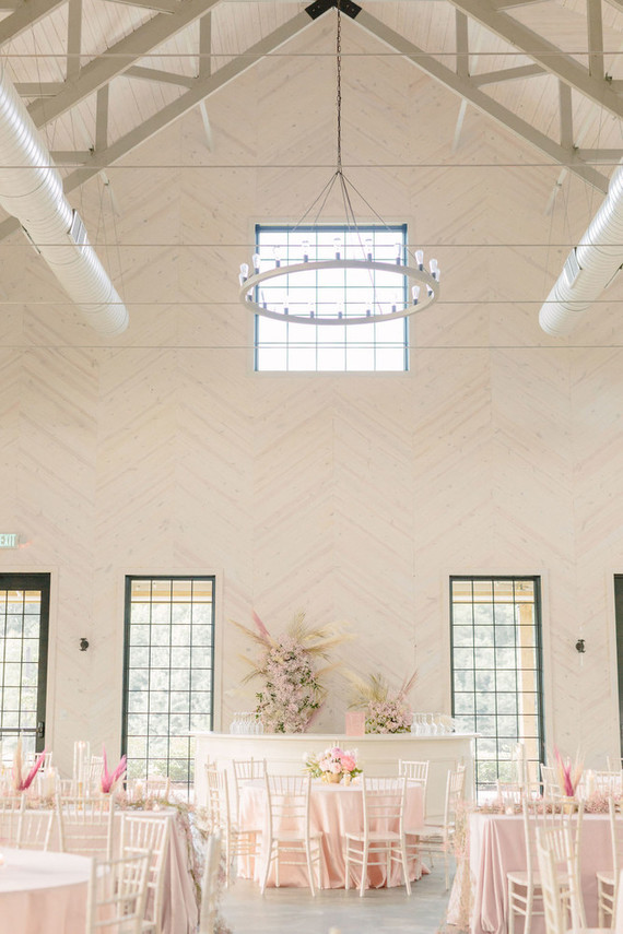 Blush + white wedding theme