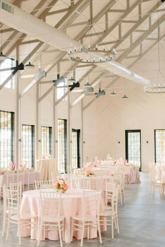 Blush + white wedding theme