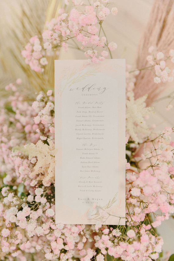 Wedding program Inspiration