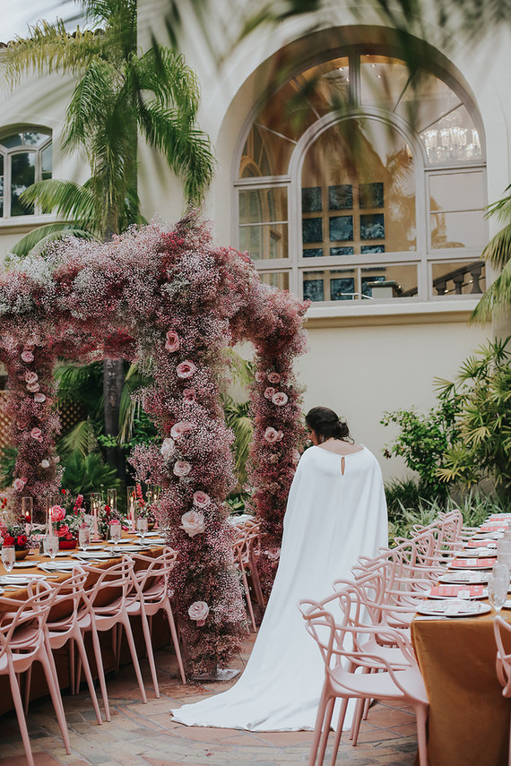 Cape wedding dress