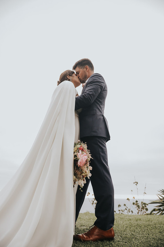 Cape wedding dress