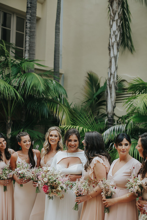 Blush bridesmaid dresses