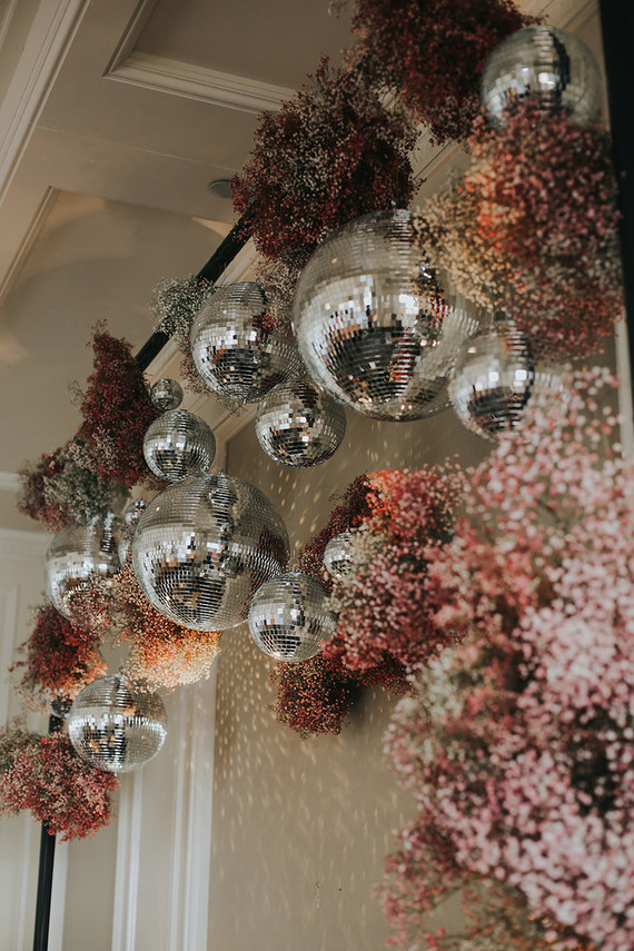 Wedding band with disco balls