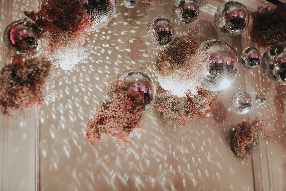 Wedding band with disco balls