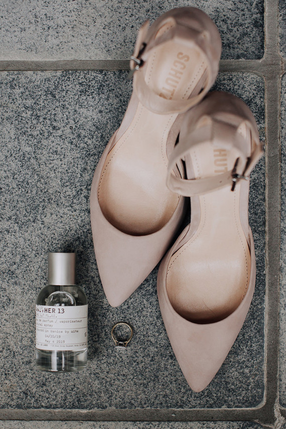 Nude bridal heels