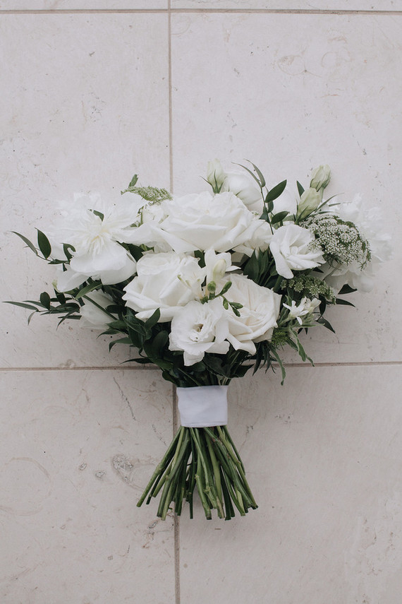 White bridal bouquet