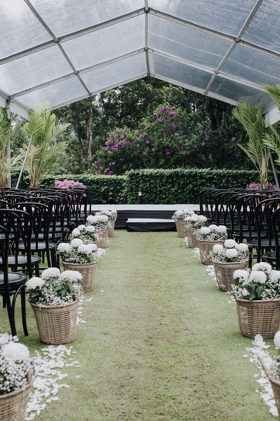White and black wedding colors
