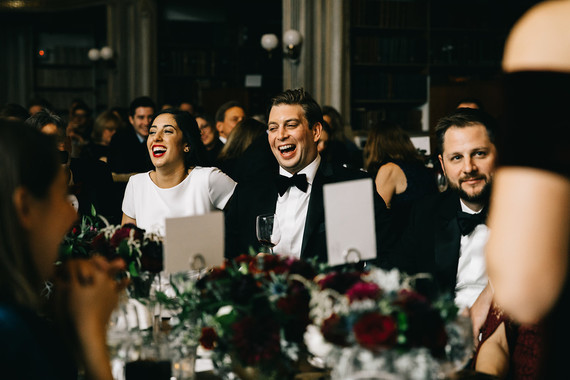 A wintery library wedding with the most magical reception / George Peabody Library