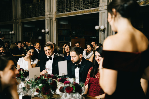A wintery library wedding with the most magical reception / George Peabody Library Inspiration