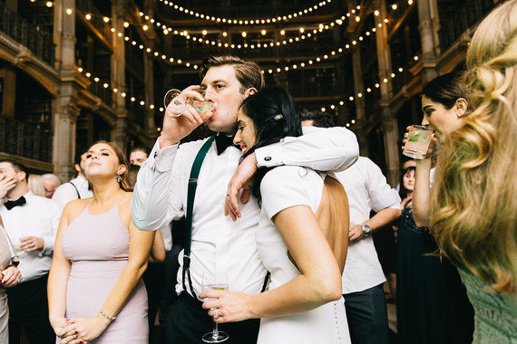 A wintery library wedding with the most magical reception / George Peabody Library Inspiration