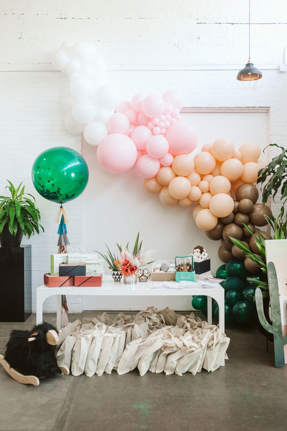 Baby shower balloon arch