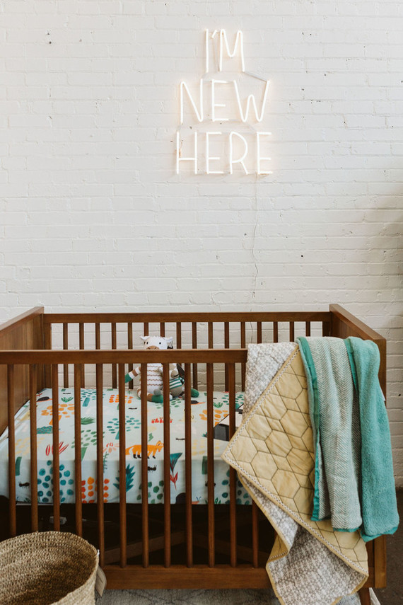 I'm New Here neon baby sign