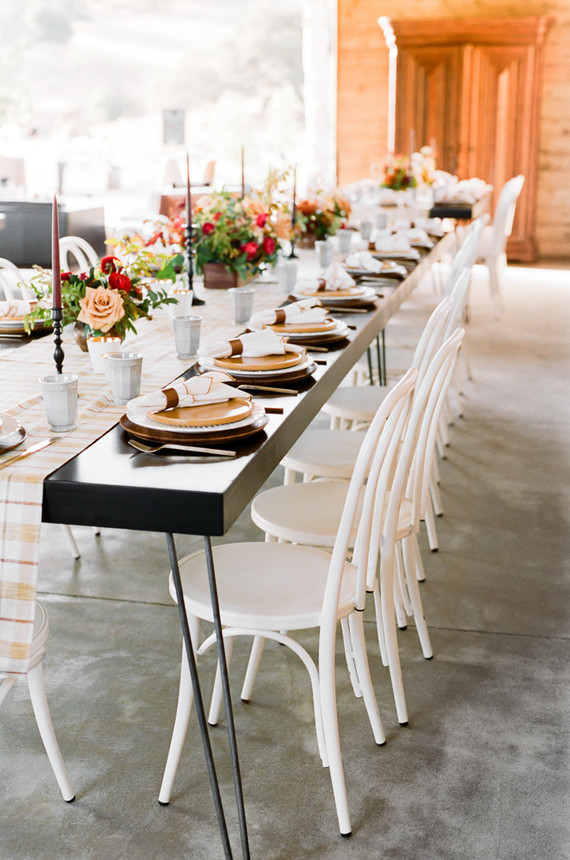Modern fall tablescape