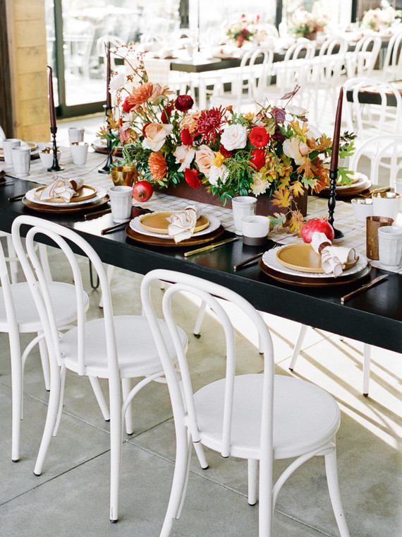 Modern fall tablescape