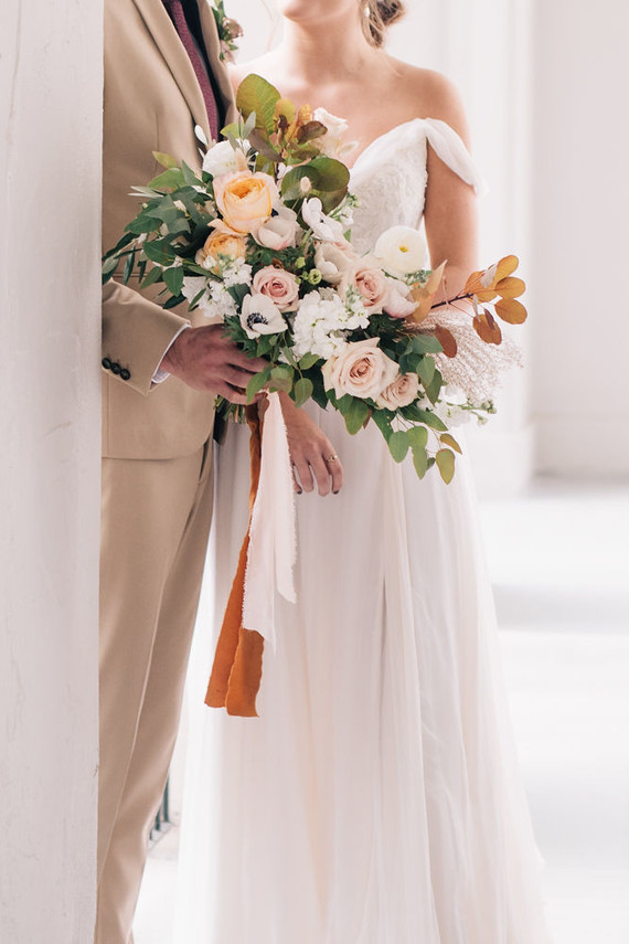 Pastel fall bridal bouquet