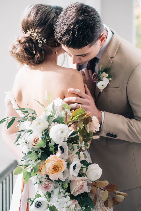 Soft fall bridal bouquet