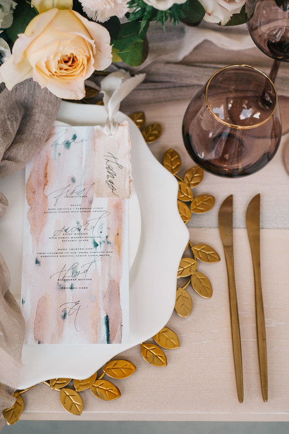 Watercolor menu ideas