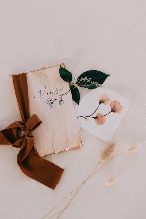 Watercolor wedding vows