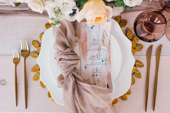 Fall watercolor place settings