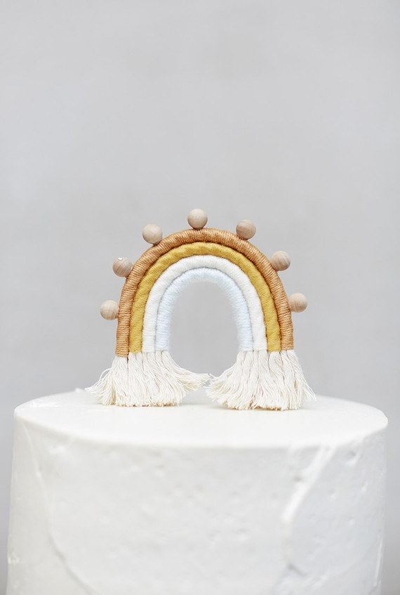 Rainbow birthday cake topper