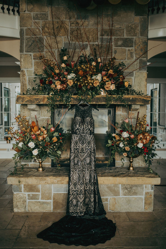 Black wedding dress for NYE wedding
