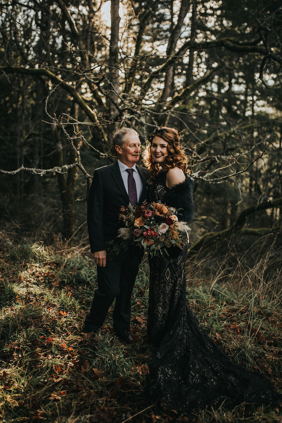 Black wedding dress for NYE wedding