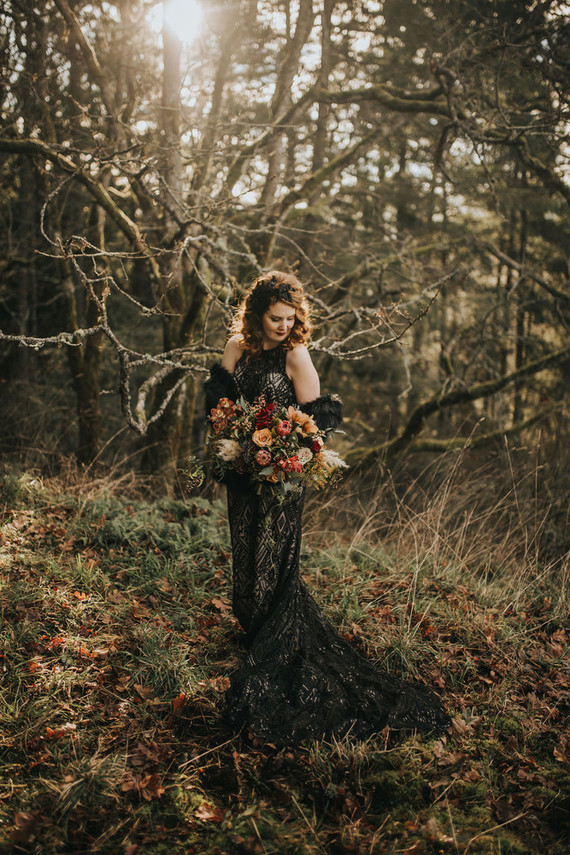 Black wedding dress for NYE wedding