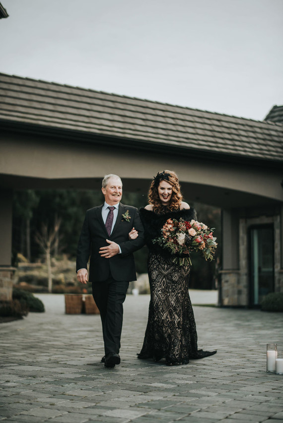 Black wedding dress for NYE wedding