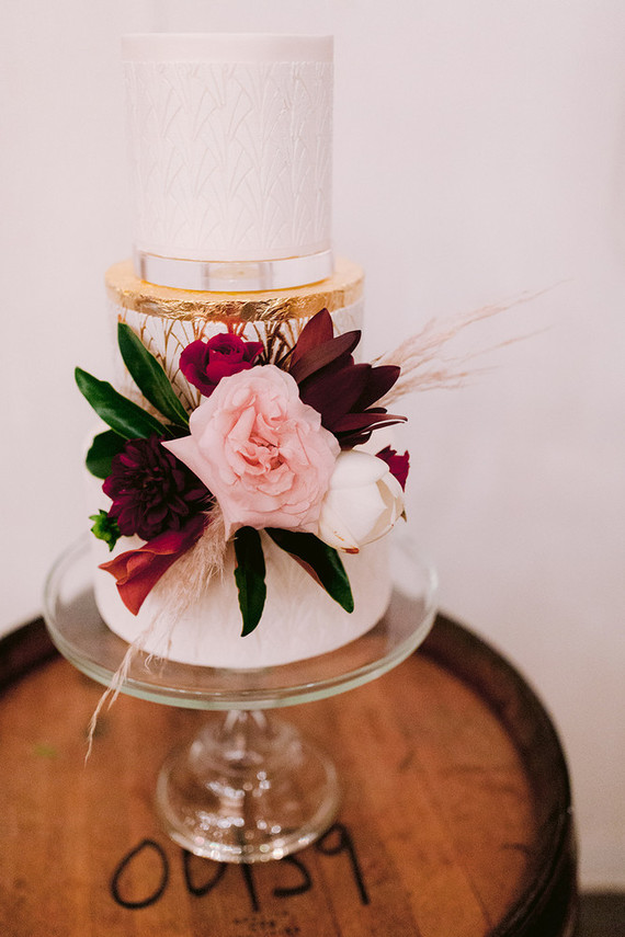 Floral wedding cake