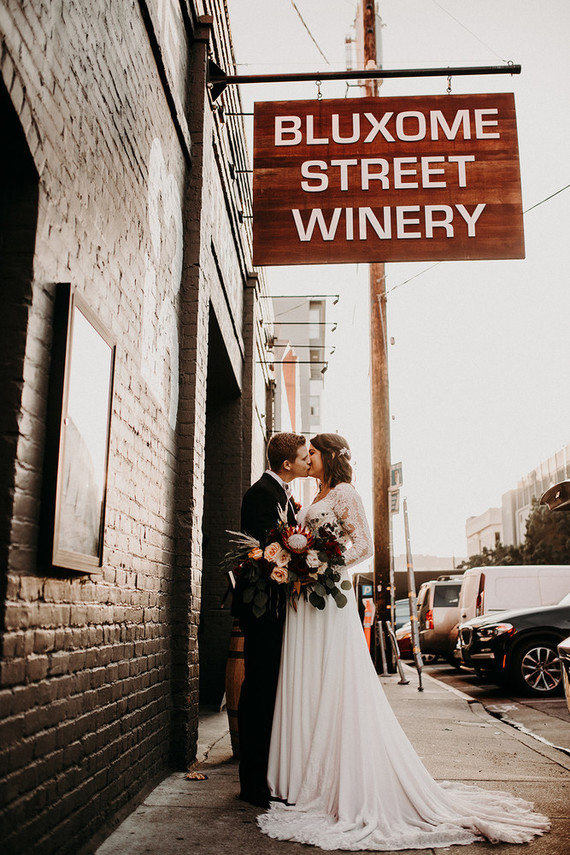 Winery themed wedding inspiration at The Big Fake Wedding San Francisco