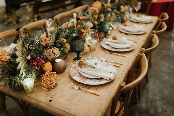 Rustic fall tablescape
