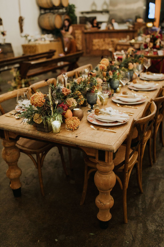Rustic fall tablescape