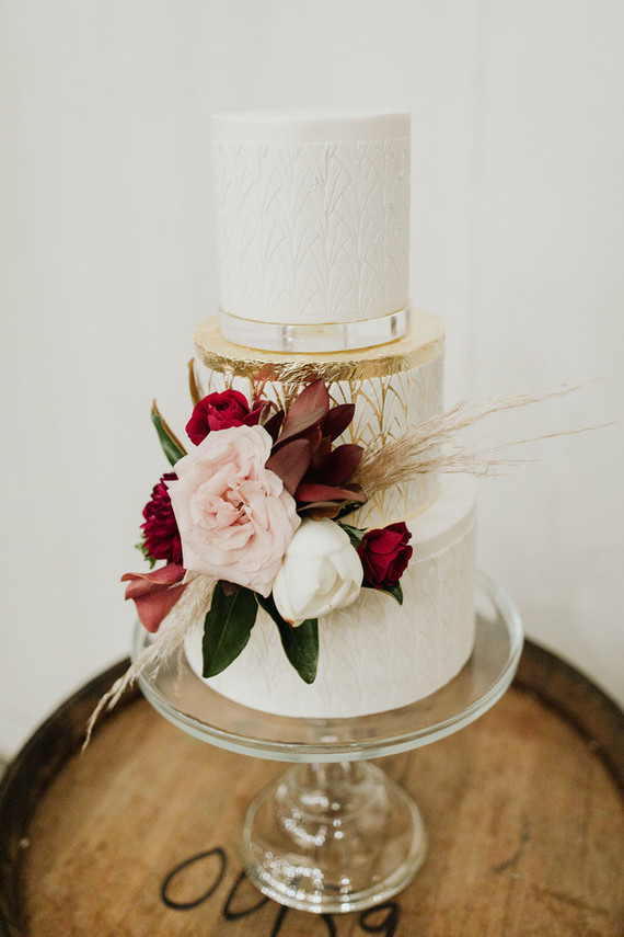 Floral wedding cake