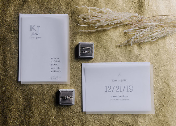White vellum wedding invitations