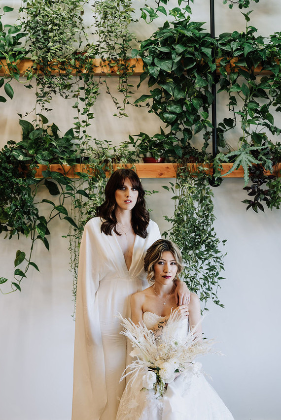 Greenery backdrop for wedding