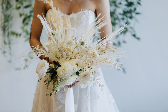 White bridal bouquet