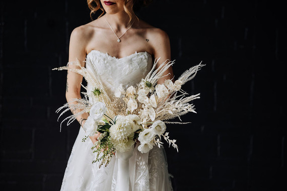 White and cream bridal bouquet