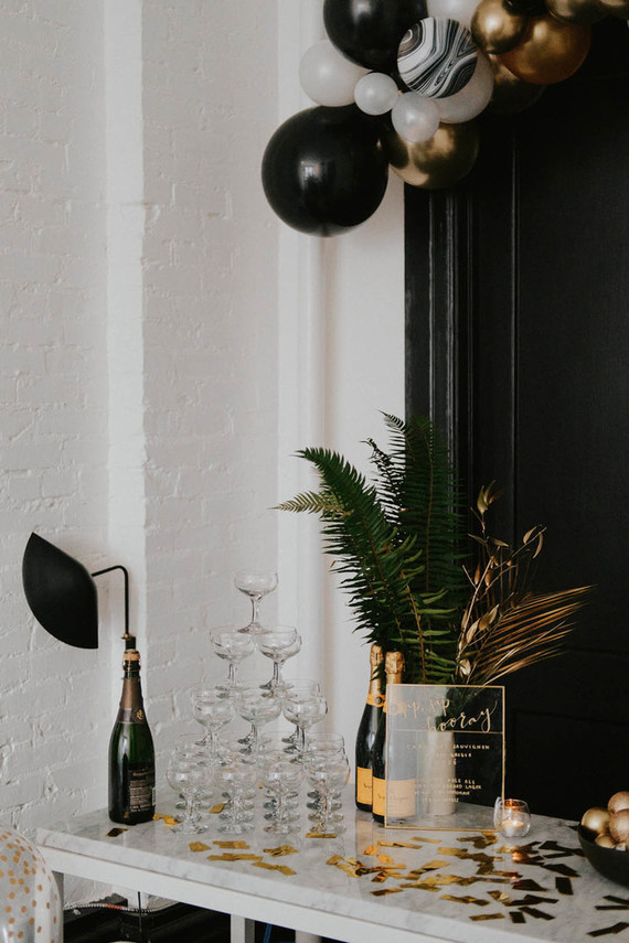 NYE champagne bar Inspiration