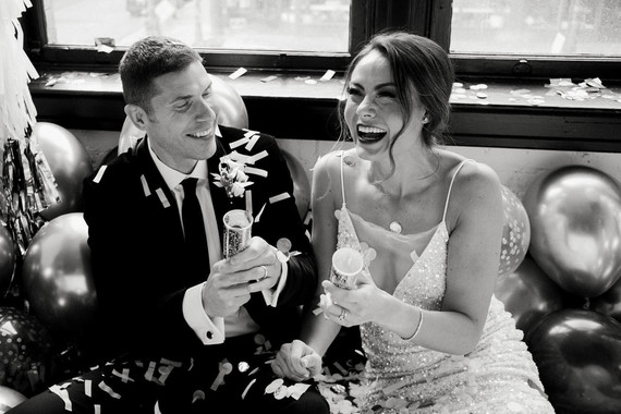 Black and gold new years eve wedding