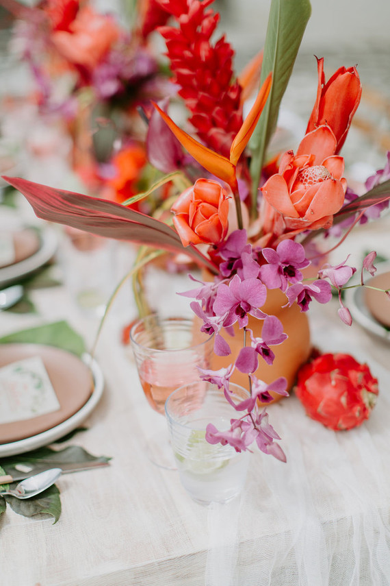 Costa Rican tropical flowers for wedding