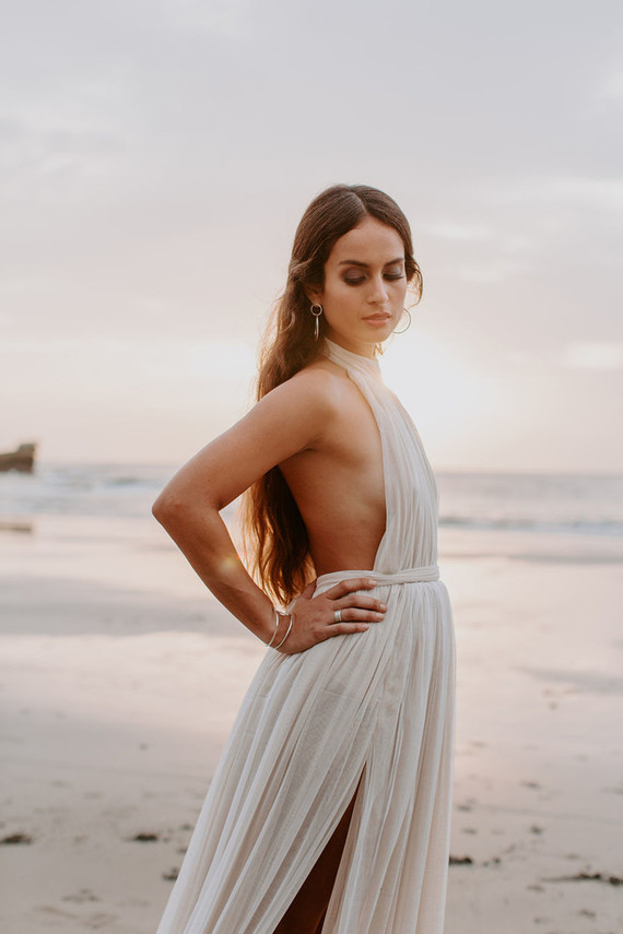 Light romantic beach wedding dress Inspiration
