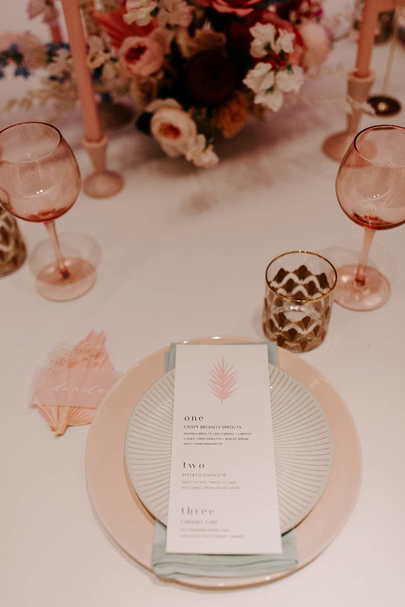 Blue and pink wedding colors